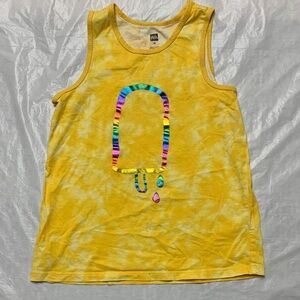 Tea Collection Yellow Rainbow Popsicle Tank Top Size 10